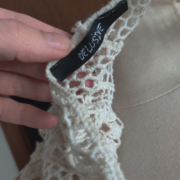 Boho Macrame Crochet Shirt Swim Suit Cover - Picture 3 of 4